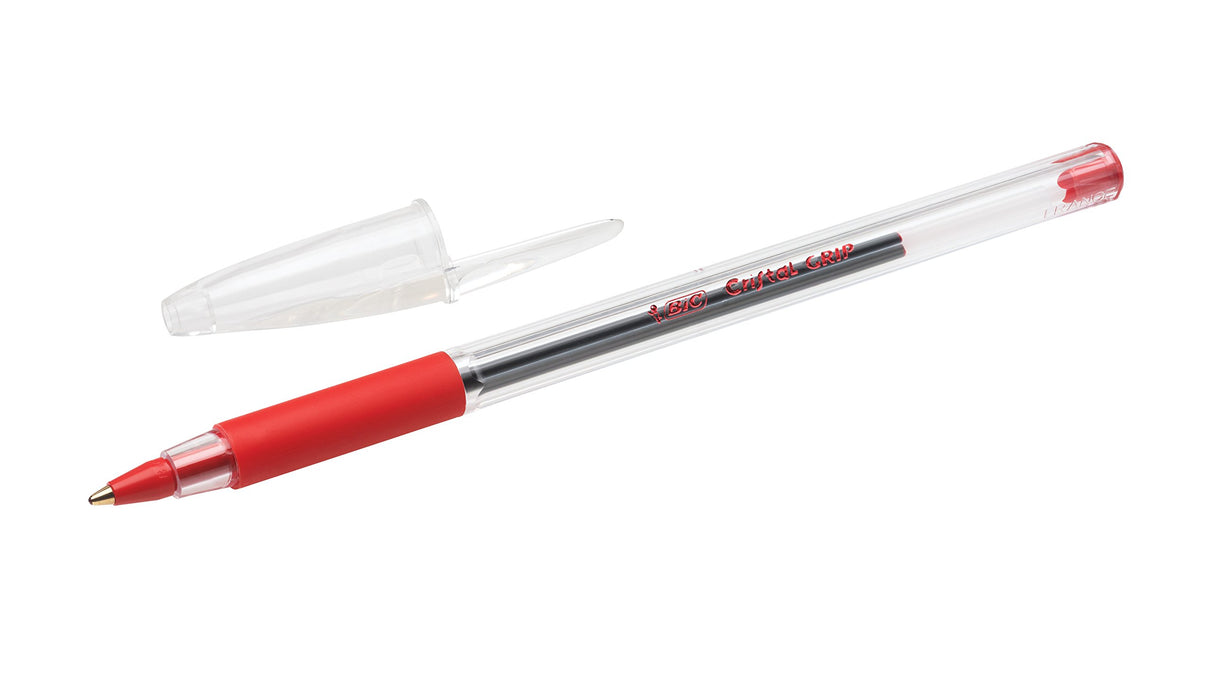 STYLO CRISTAL GRIP ROUGE