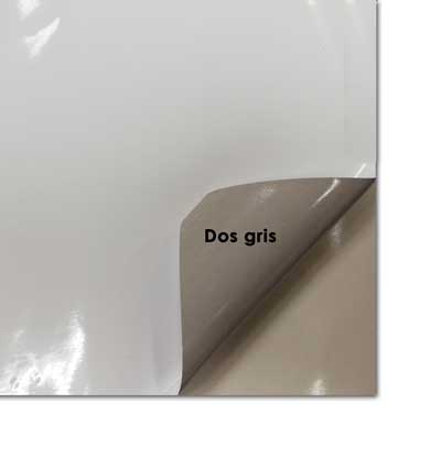 Vinyle adhésif monomère mat dos gris personnalisée