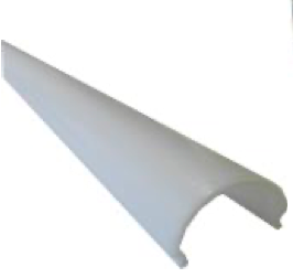 Profilé tube 20mm Long 2m Diff PC BLANC